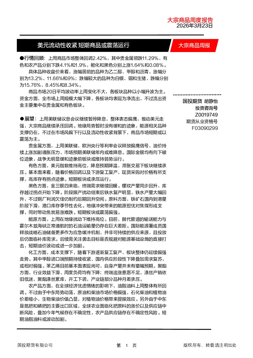 报告封面