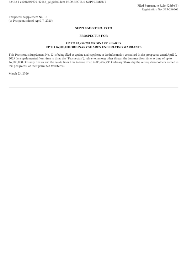GCL Global Holdings Ltd美股招股说明书(2026-03-23版)