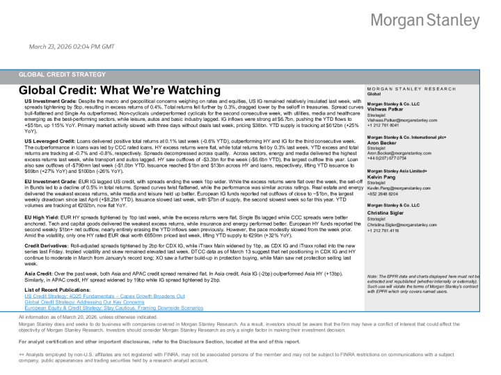 全球信用：市场观察