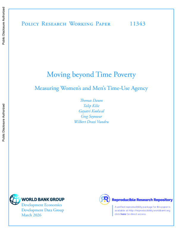 超越时间贫困：衡量女性和男性的时间利用自主性