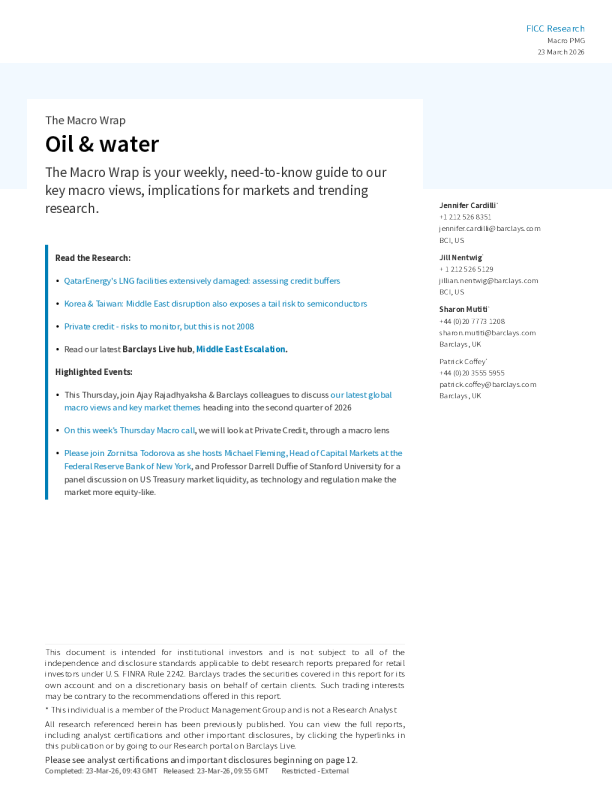 宏观综述：油和水