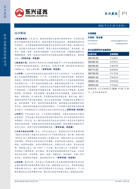 东兴证券晨报