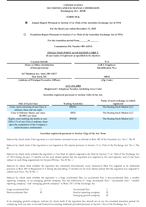 Inflection Point Acquisition Corp V-A 2025年度报告