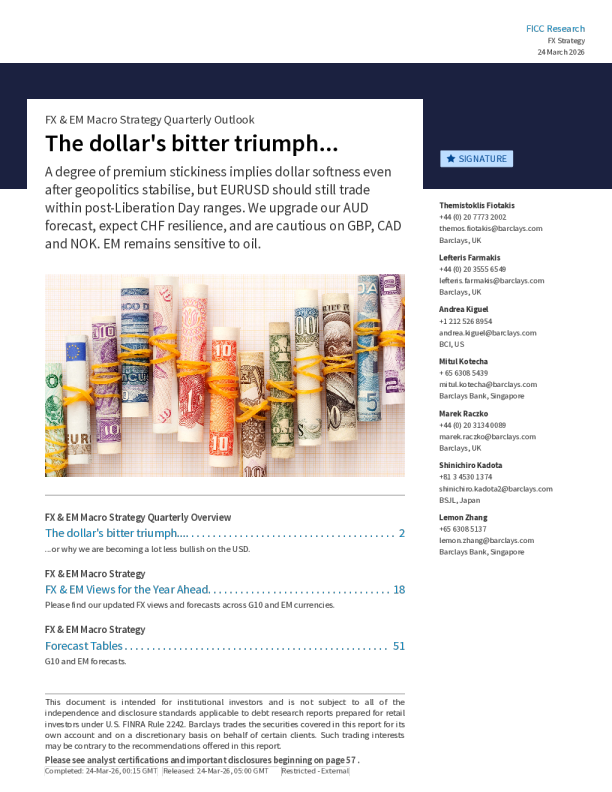 外汇及新兴市场宏观策略季度展望：美元的苦涩胜利