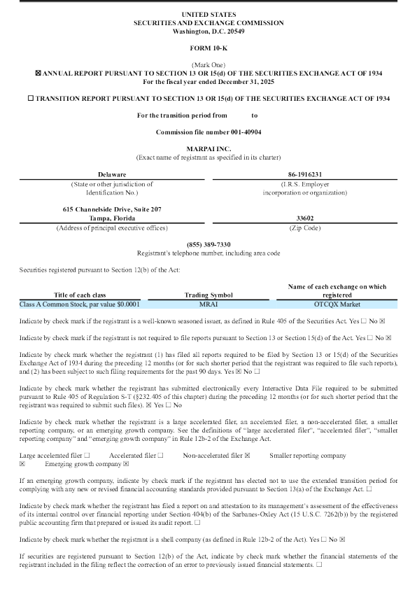 Marpai Inc 2025年度报告