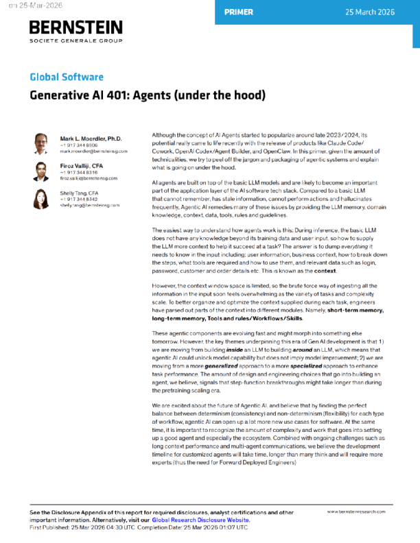 全球软件：生成式AI 401：智能体（深入解析）