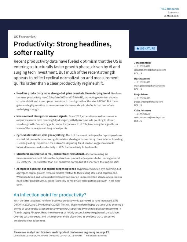 生产率：亮眼的标题数据，疲软的现实