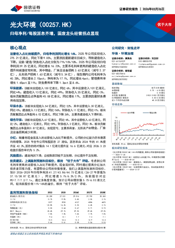 归母净利、每股派息齐增，固废龙头经营拐点显现