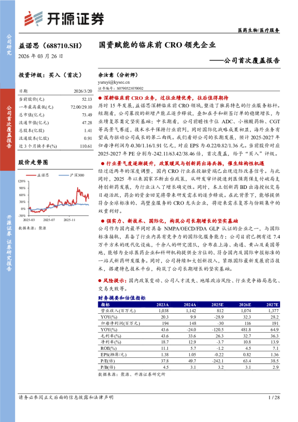 公司首次覆盖报告：国资赋能的临床前CRO领先企业