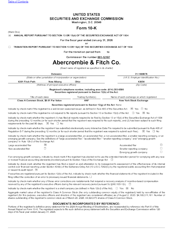 阿贝克隆比&费奇 2025年度报告