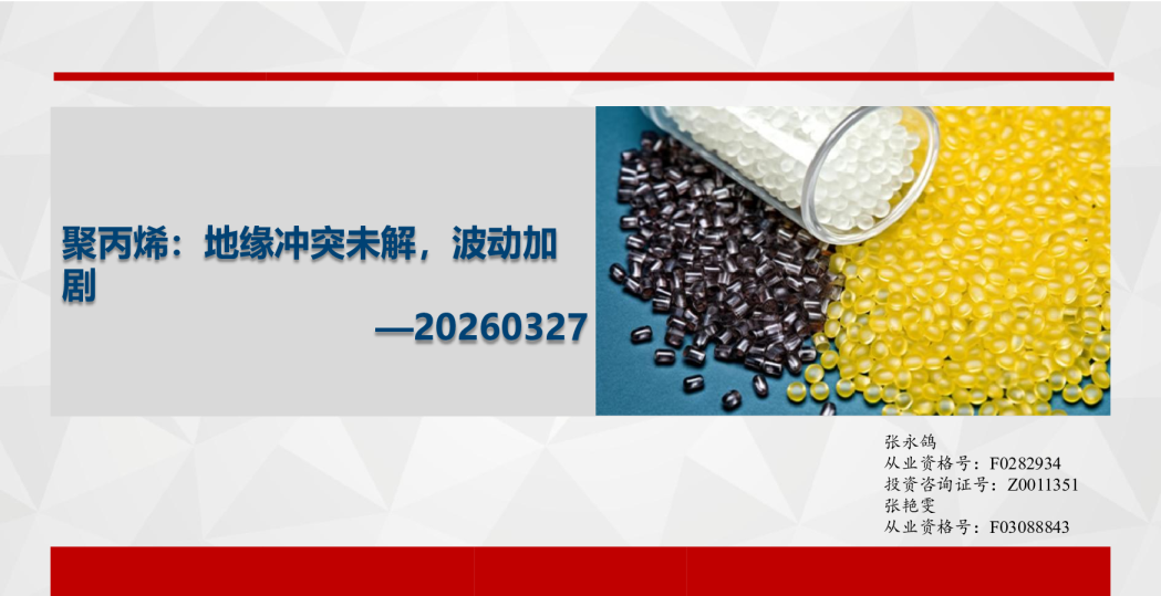 聚丙烯:地缘冲突未解,波动加剧