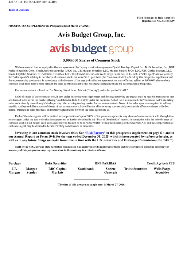 安飞士美股招股说明书(2026-03-27版)