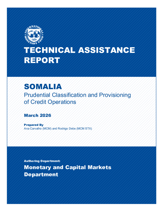 索马里:技术援助报告信贷业务的审慎分类和拨备