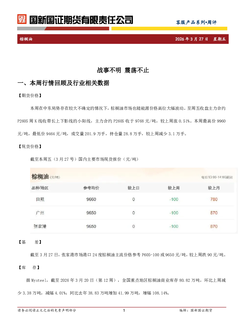 报告封面