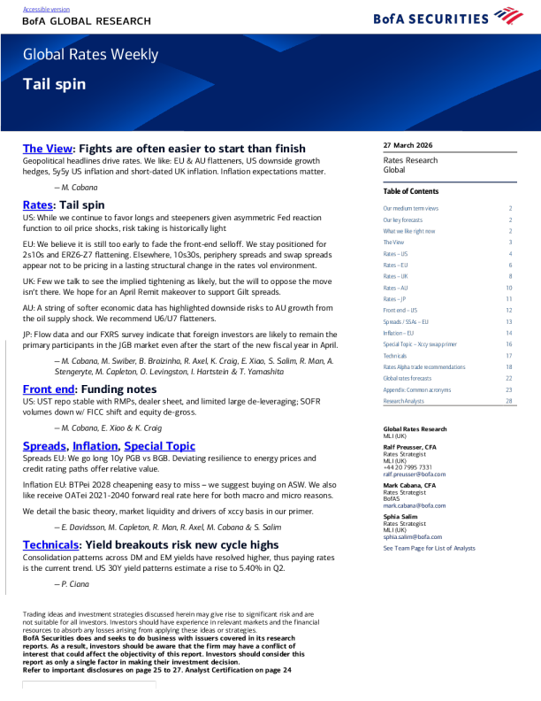 全球利率周报：尾旋