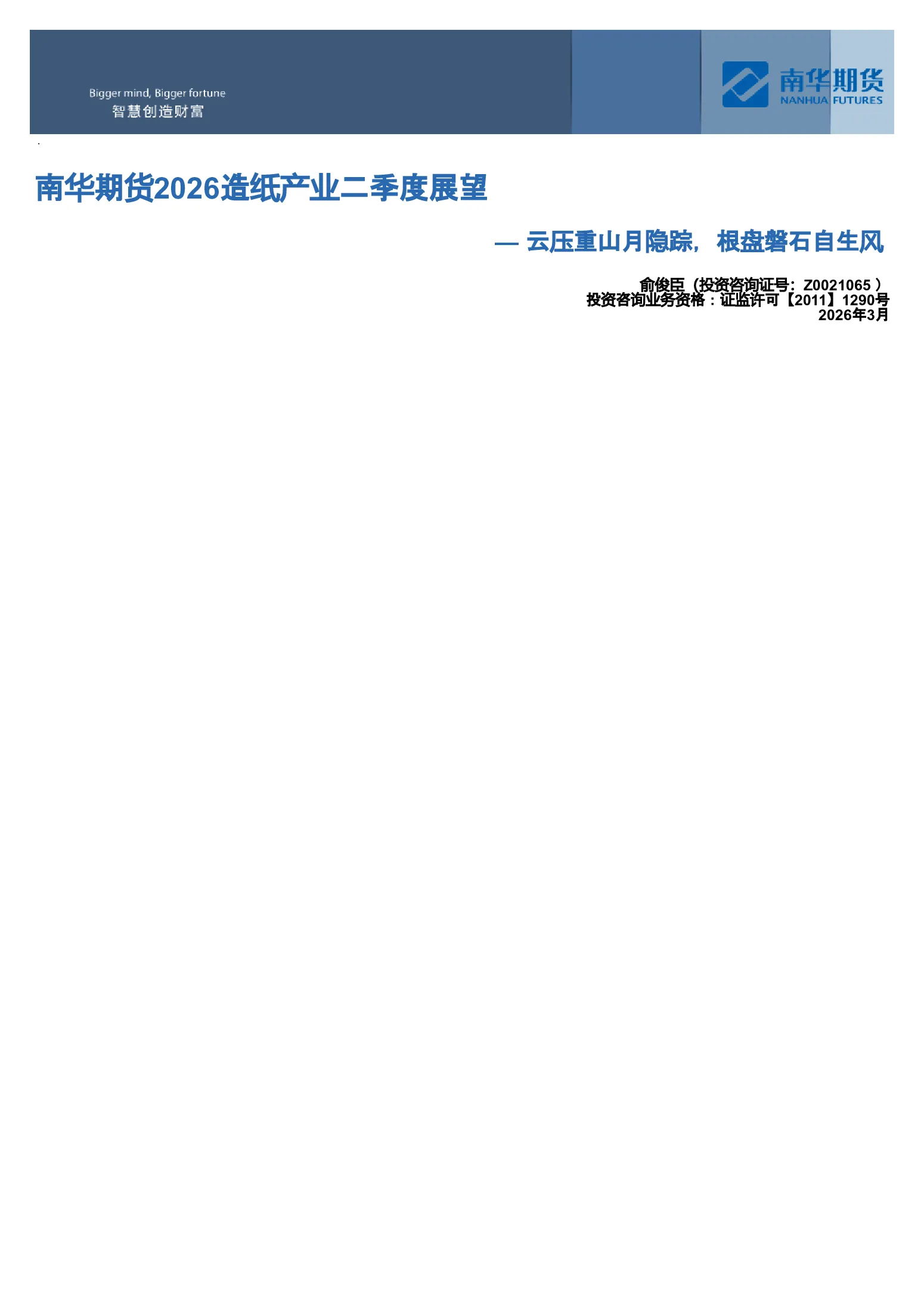 报告封面