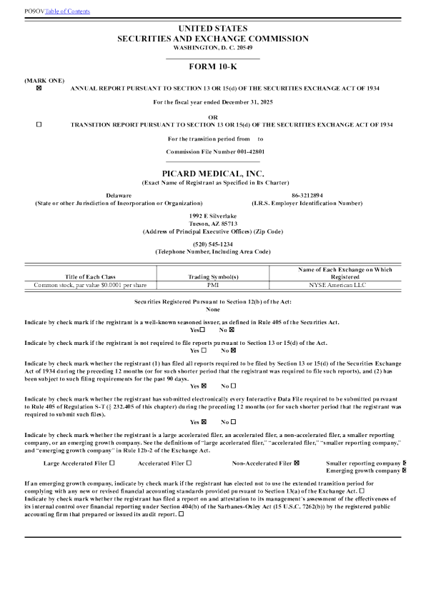 Picard Medical Inc 2025年度报告