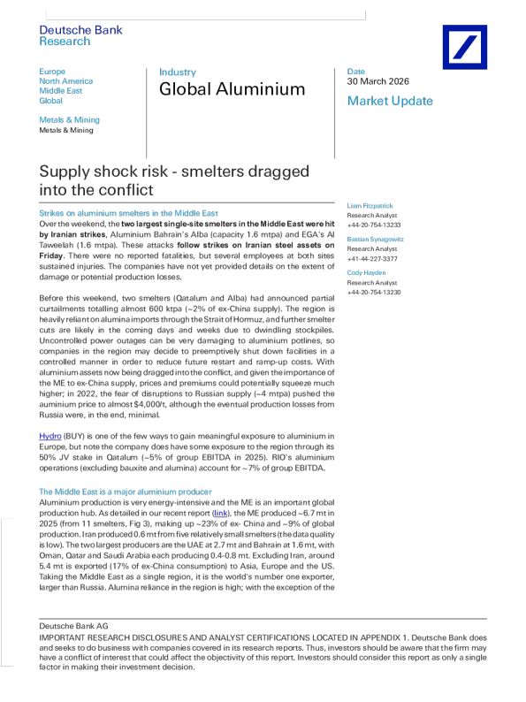 供应冲击风险 - 冶炼厂卷入冲突