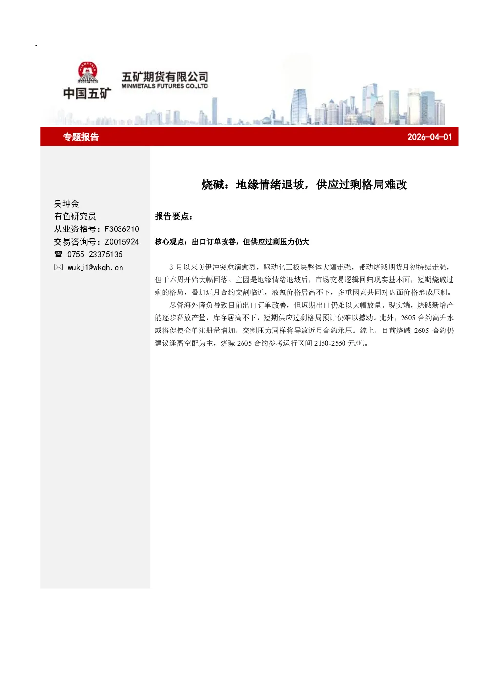 报告封面