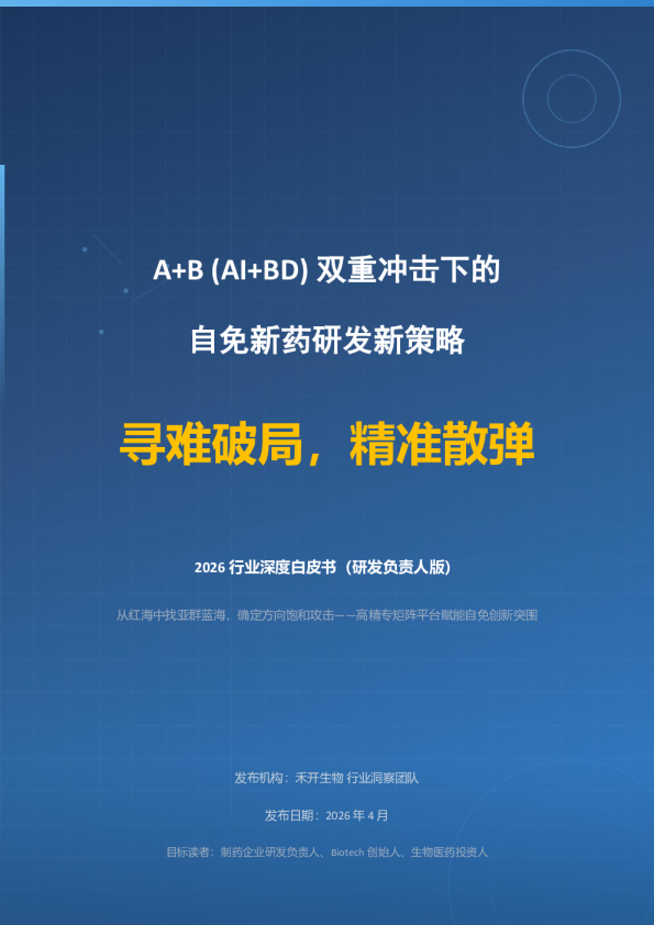 A+B (AI+BD) 双重冲击下的自免新药研发新策略