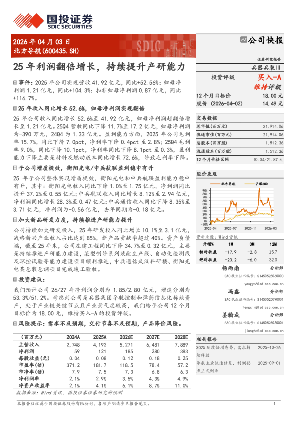 25年利润翻倍增长，持续提升产研能力