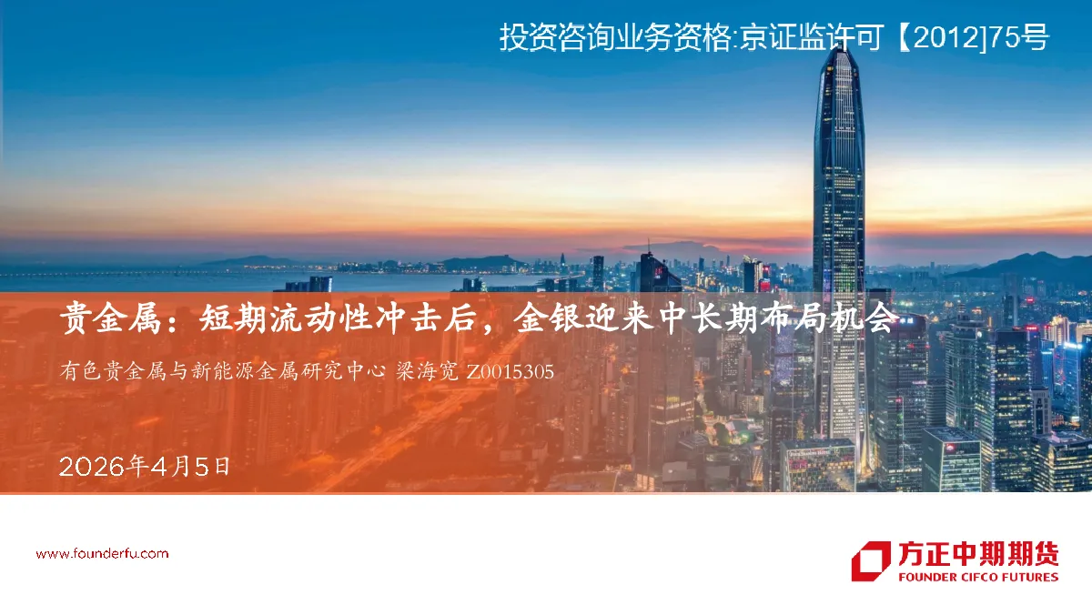 短期流动性冲击后，金银迎来中长期布局机会