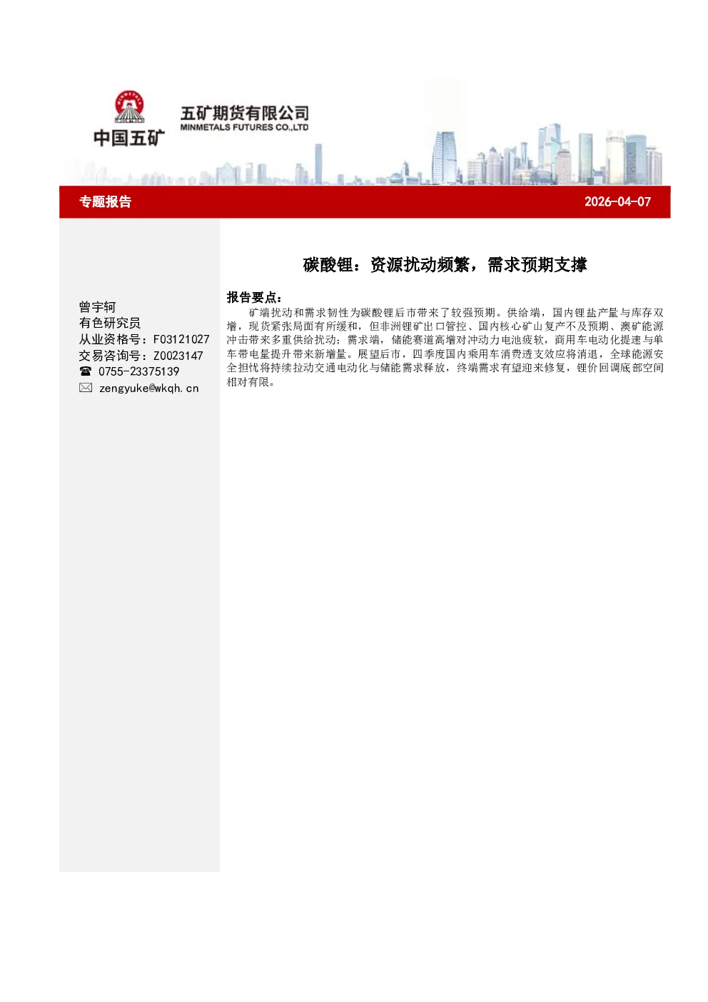 报告封面