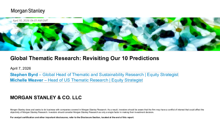 全球主题研究：重新审视2026年十大预测