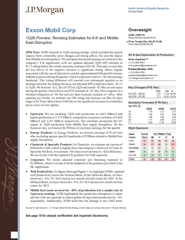 2026年第一季度预览：针对8-K文件和中东中断事件修订预期