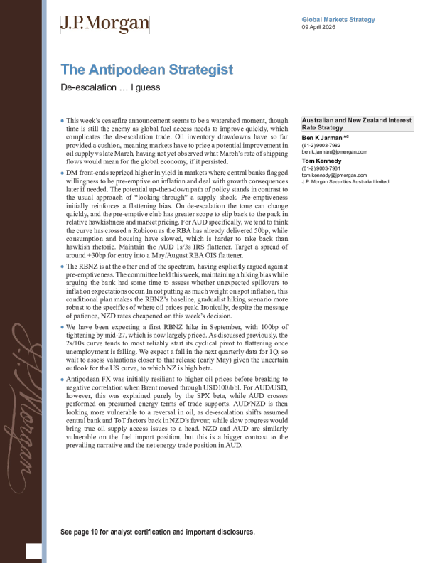 澳大利亚和新西兰利率策略