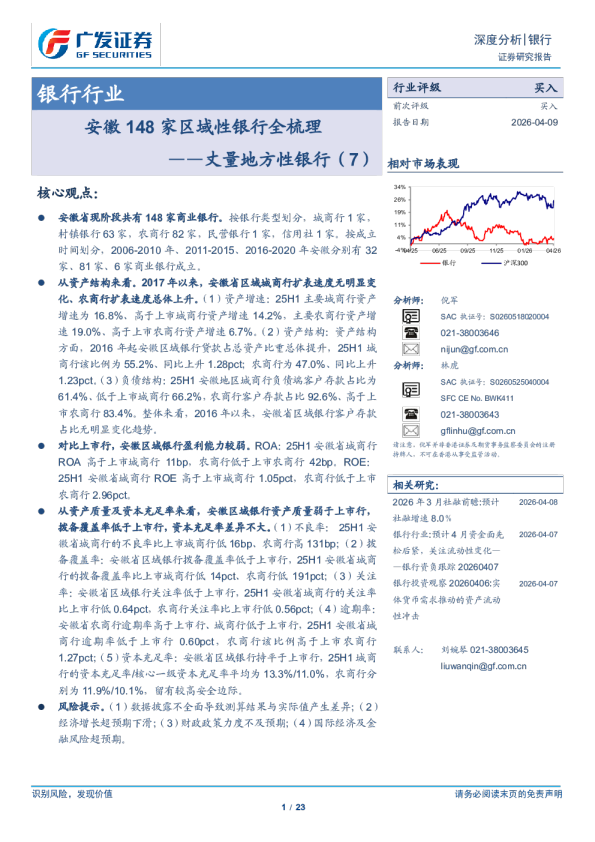 银行行业丈量地方性银行(7)：安徽148家区域性银行全梳理