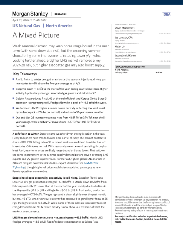 美国天然气 | 北美：喜忧参半