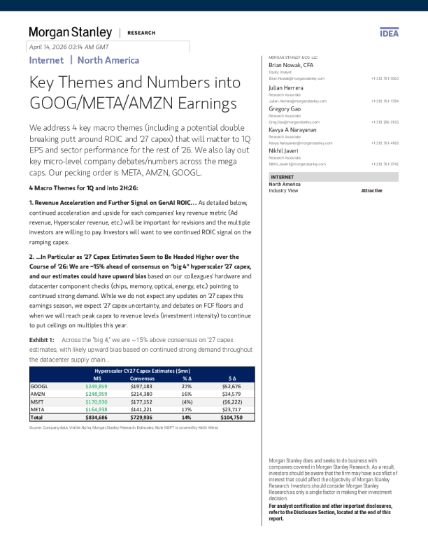 谷歌/元宇宙/亚马逊财报的关键主题和数据