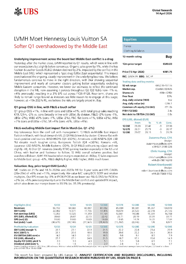 整体基础业务改善，但中东冲突构成拖累