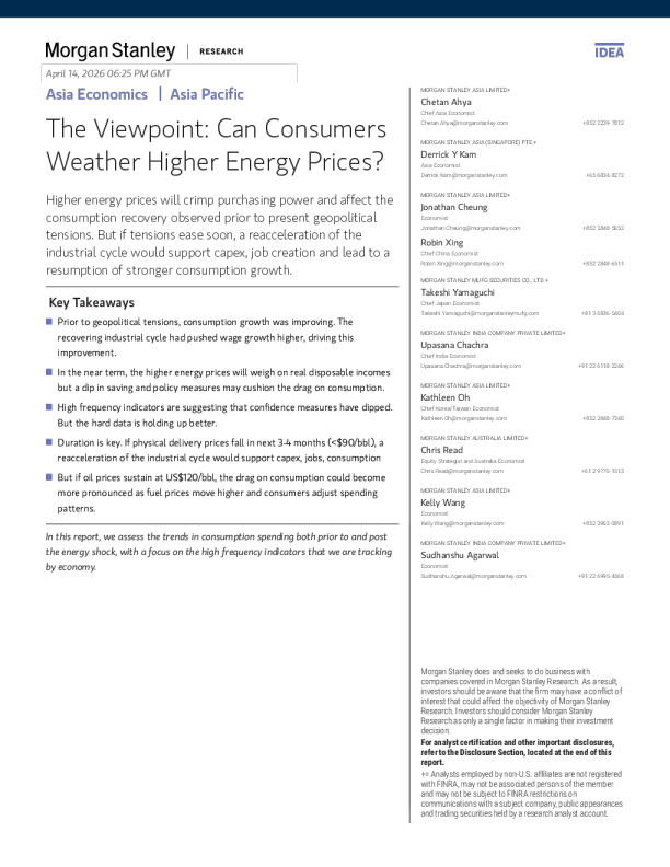 观点：消费者能否承受更高的能源价格？