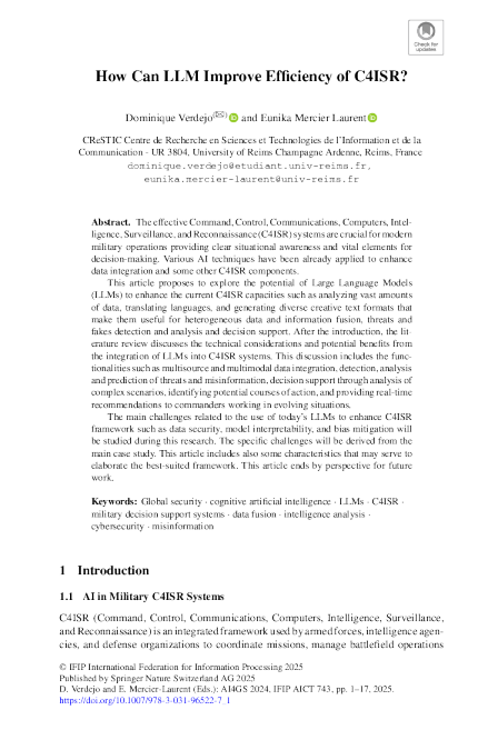 How can LLM enhance the efficiency of C4ISR?