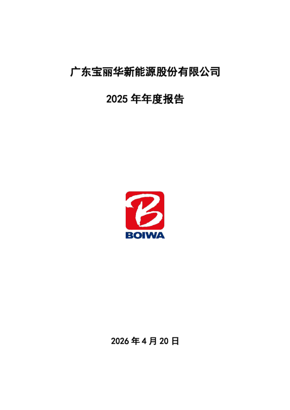宝新能源：2025年年度报告