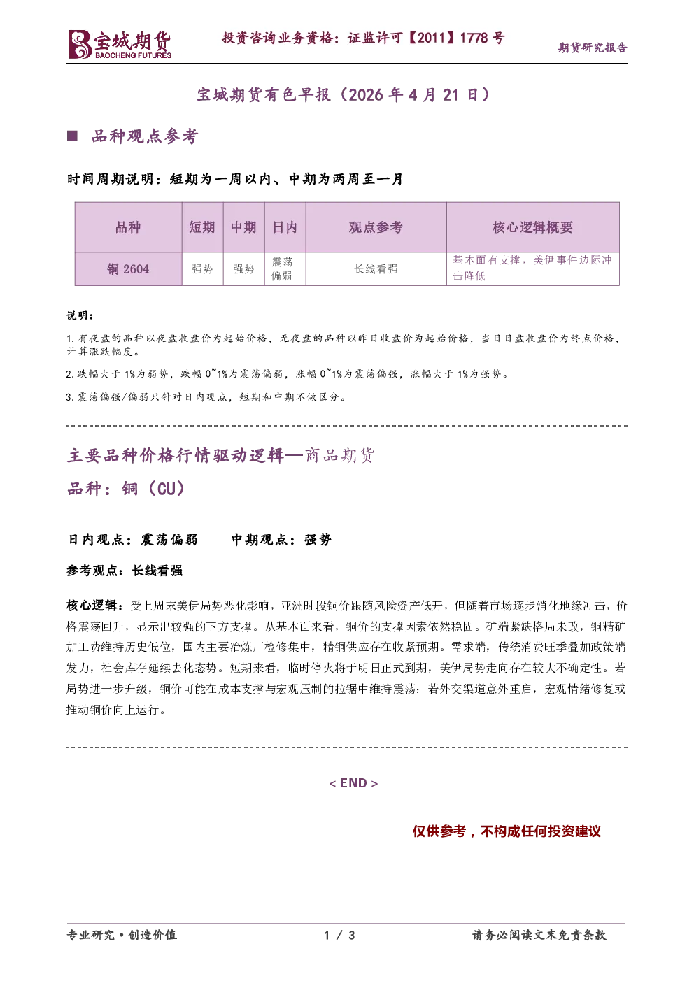 有色早报