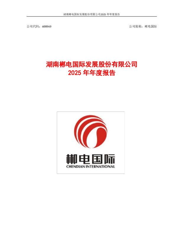 郴电国际：郴电国际2025年年度报告