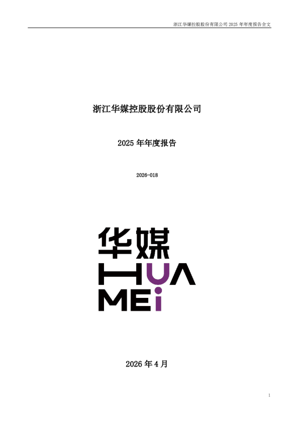 华媒控股：2025年年度报告