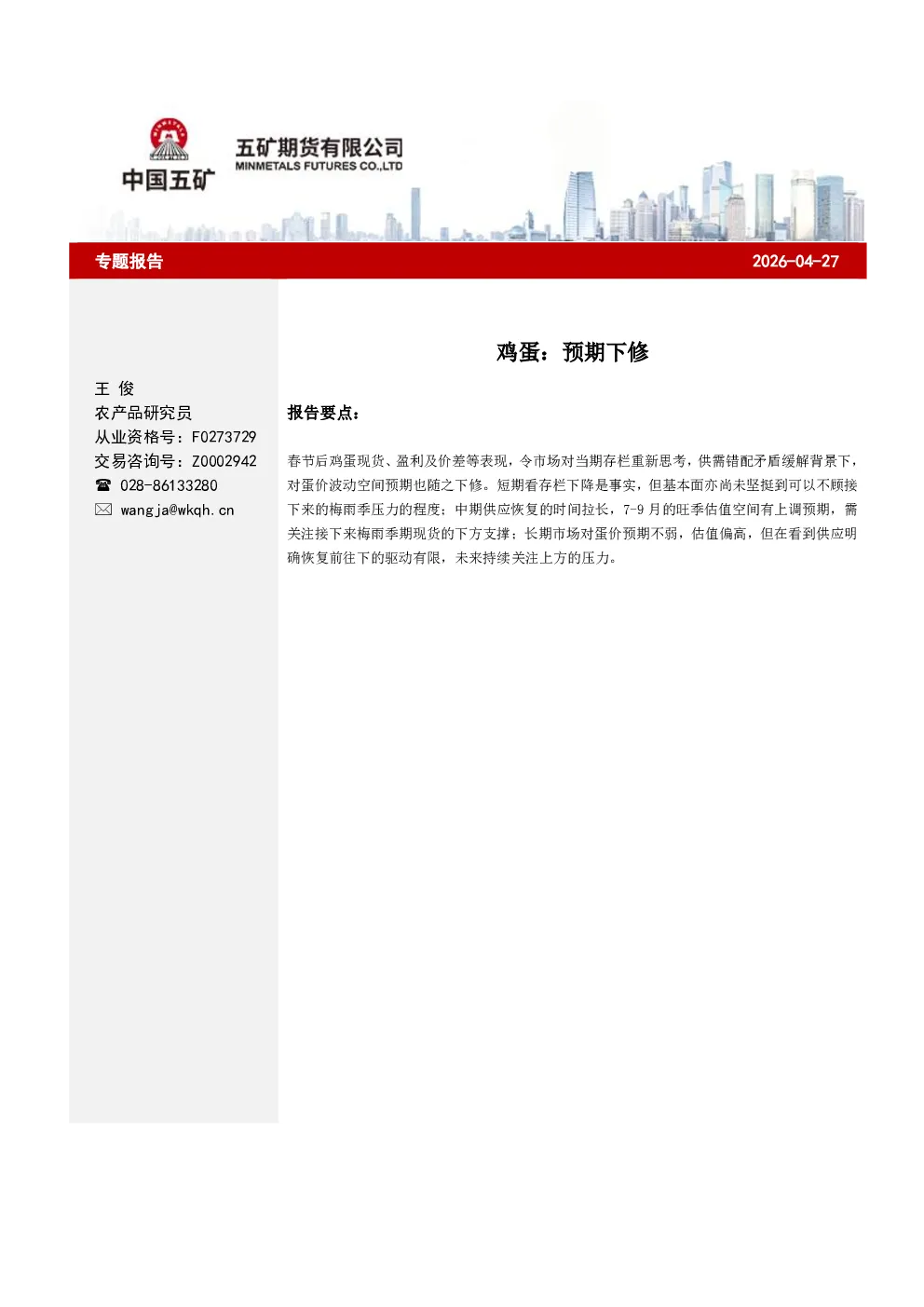 报告封面