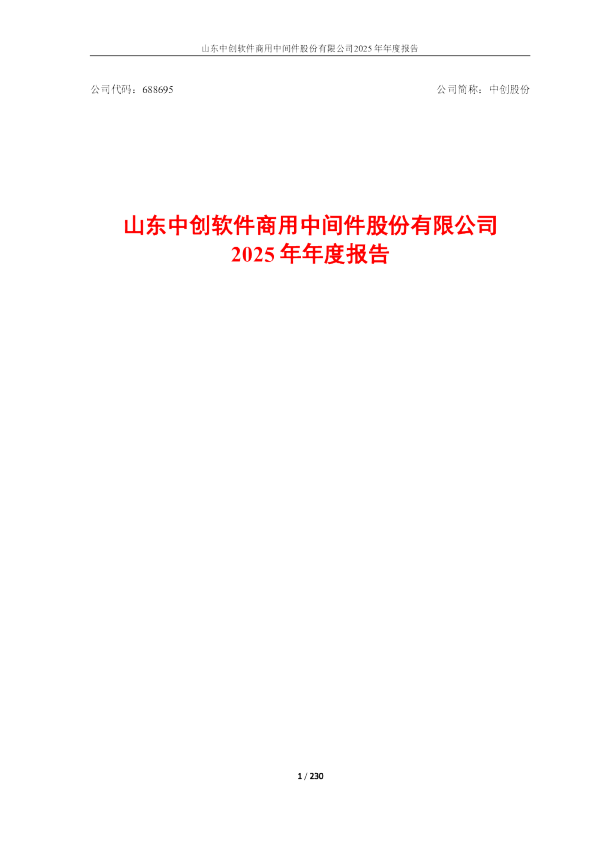 中创股份：2025年年度报告