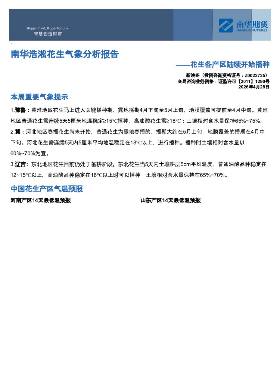 花生各产区陆续开始播种