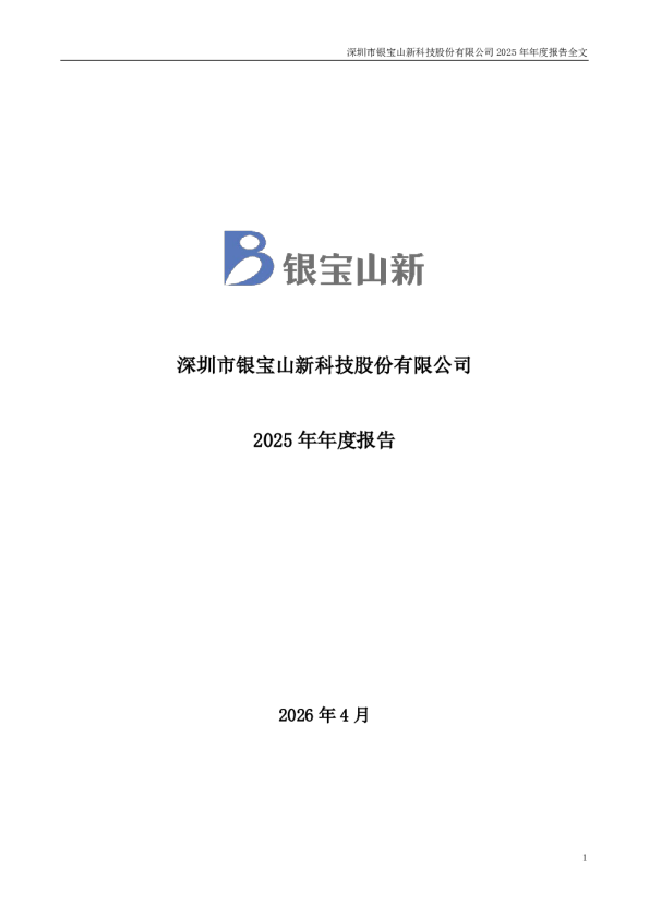 银宝山新：2025年年度报告