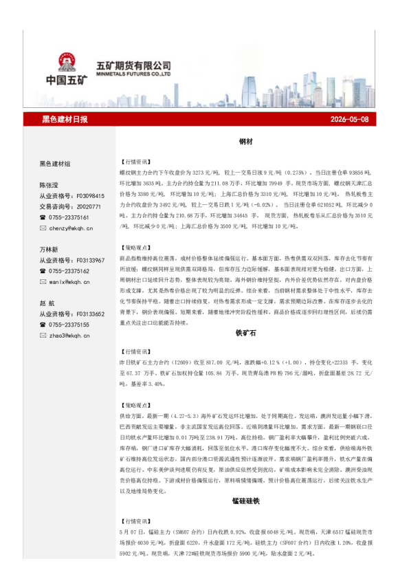 黑色建材日报