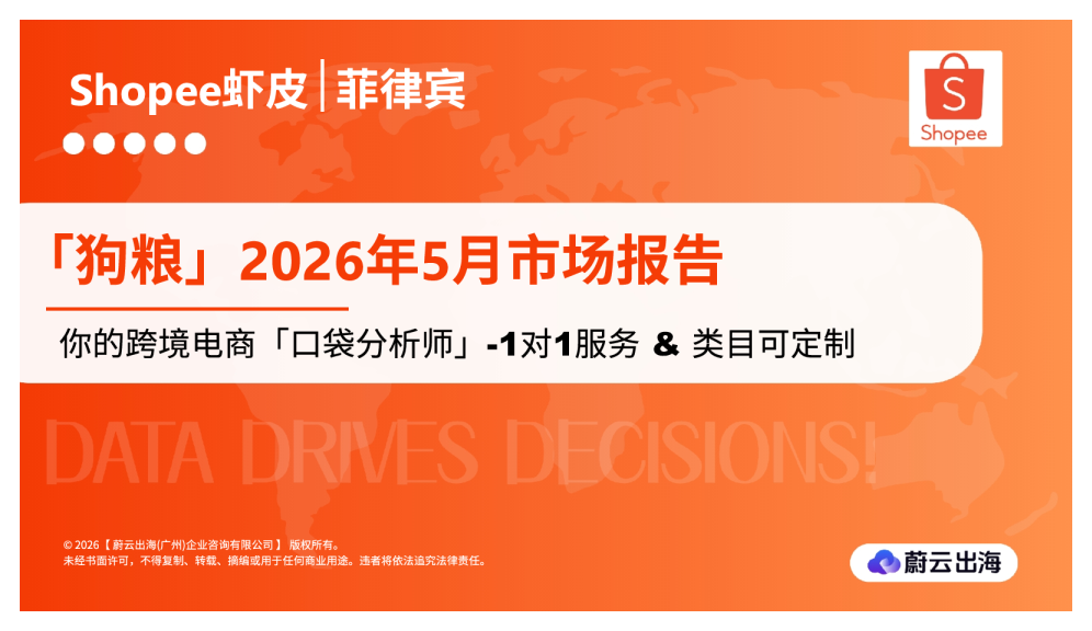 菲律宾Shopee虾皮2026年5月狗粮市场动态报告