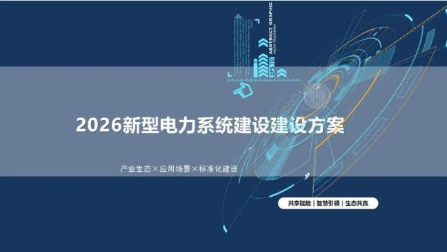 2026新型电力系统建设方案
