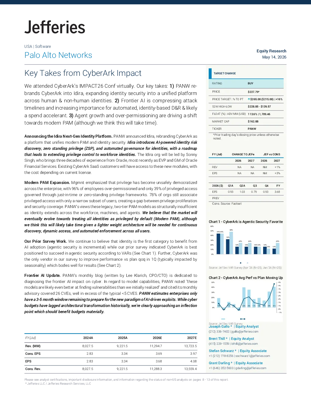 
帕洛阿尔托网络（PANW）关键要点：CyberArk Impact大会影响分析