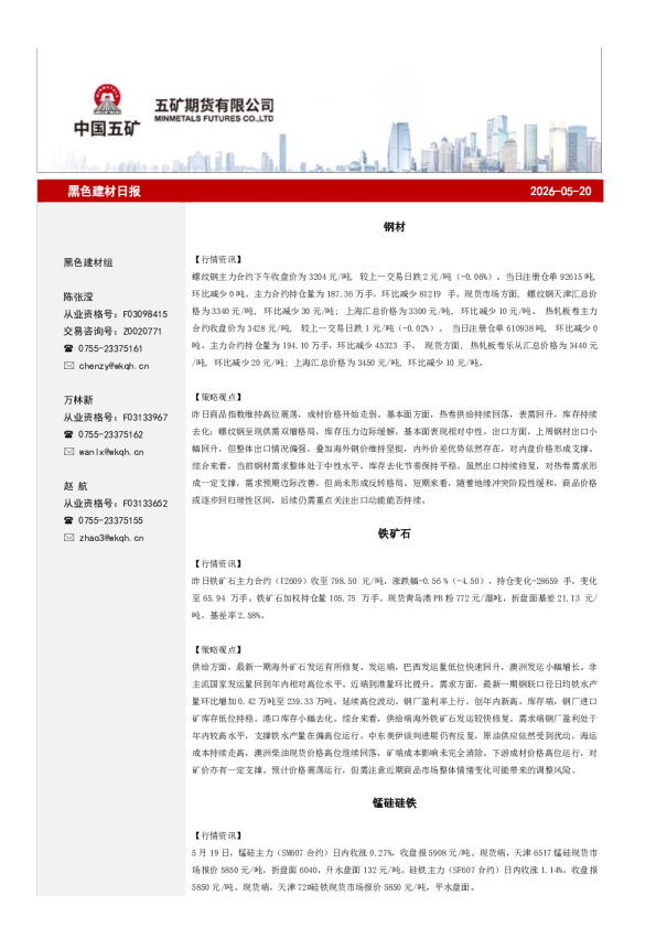 黑色建材日报