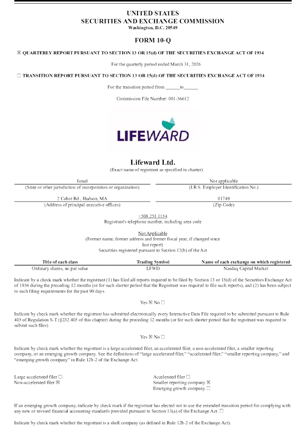 Lifeward Ltd 2026年度季度报告